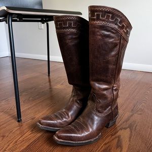 Women’s Ariat Brown Leather Boots, Size 7.5, Worn Very Few Times
